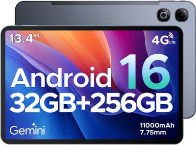 DOOGEE TAB G6 MAX - Tablet - Tablets - 32GB ROM + 256GB RAM/2TB TF - Android 16 - 4G LTE - 13,4-inch FHD+ 90Hz IPS - 11000mAh/18W - Unisoc T7280 Octa core -gamingtablet - 5G Wi-Fi - Widevine L1 - Face ID - OTG - Dubbele luidsprekers - Grijs