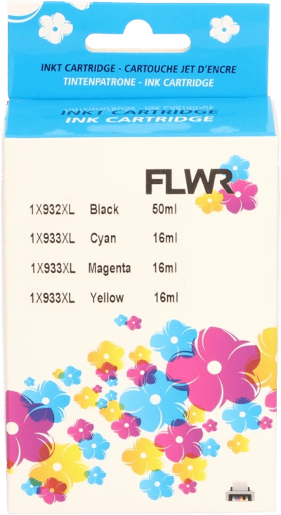 FLWR - Inktcartridge / Alternatief voor de HP 932XL+933XL / Zwart / Kleur