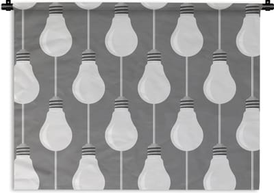 Wandkleed - Wanddoek - Lampen - Patronen - Retro - 60x45 cm - Wandtapijt