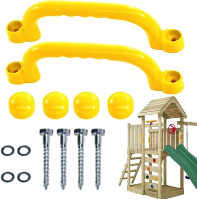 Klimhandvatten Set - Veilige Grepen - Buiten Spelen - Versterkt Weerbestendig - 2 Stuks - Geel