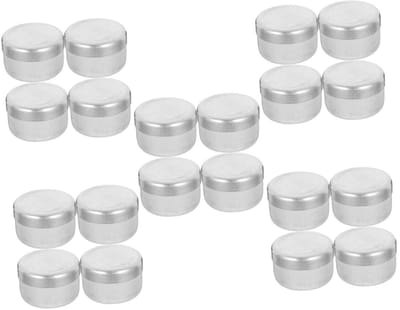 Bodemmonster Potten - Grondweeg Containers - Nauwkeurig Bemonsteren - Robuust Aluminium Ontwerp - 20 Stuks - Zilver