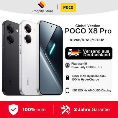 Xiaomi POCO X8 Pro - 8GB 512GB - Zwart - Met 100W oplader
