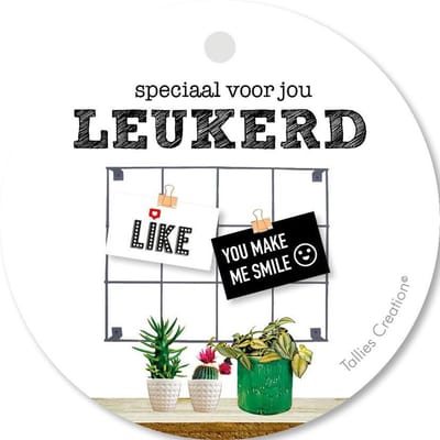Tallies Cards - kadokaartjes  - bloemenkaartjes - Leukerd - Plant - set van 5 kaarten - valentijnskaart - valentijn  - moeder - mama - liefde - 100% Duurzaam