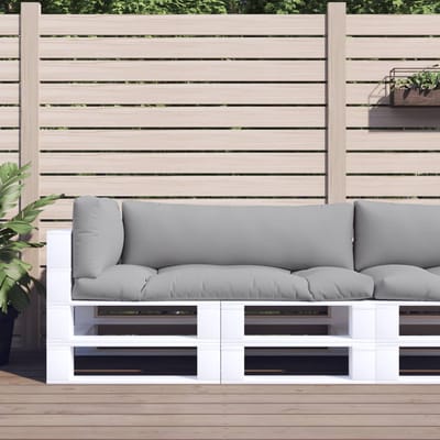 vidaXL - Palletkussens - 3 - st - stof - grijs