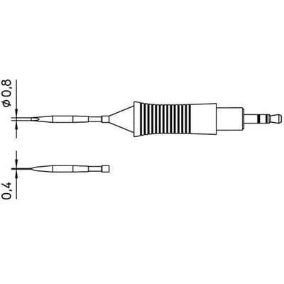 Weller RT9 Soldeerpunt Beitelvorm, recht Grootte soldeerpunt 0.8 mm Lengte soldeerpunt: 24 mm Inhoud: 1 stuk(s)