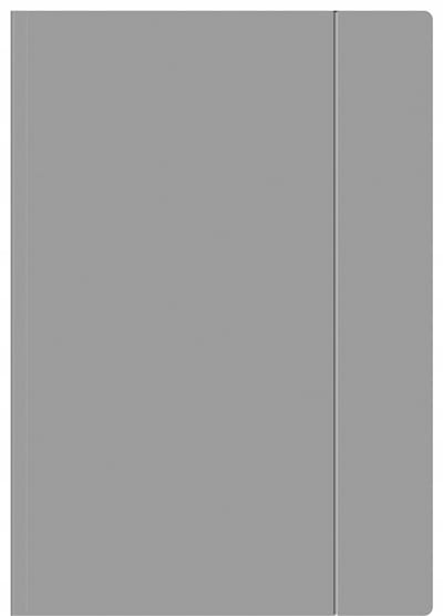 Grijze A4+ Map met Elastiek, 40mm Dikte, 450g Karton