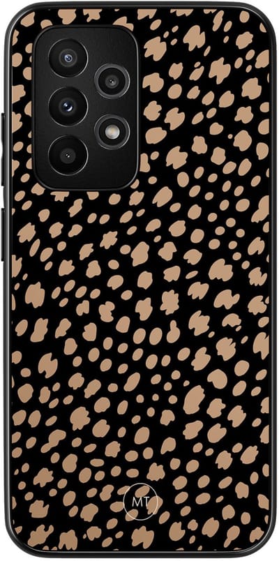 Hoesje geschikt voor Samsung Galaxy A53 - Savannah spots - TPU Hard Case Backcover - Zwart, Bruin - Mooie Telefoonhoesjes