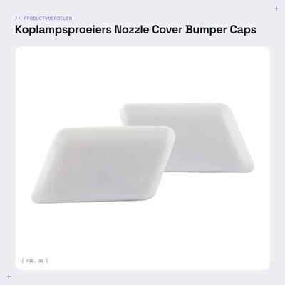 Dailygoods- Koplampsproeiers Gloednieuw - Nozzle Covers - Geschikt voor MONDEO MK3 III (2000-2007) - ABS Materiaal - Wit - Paar Inhoud - Koplampenwaskap