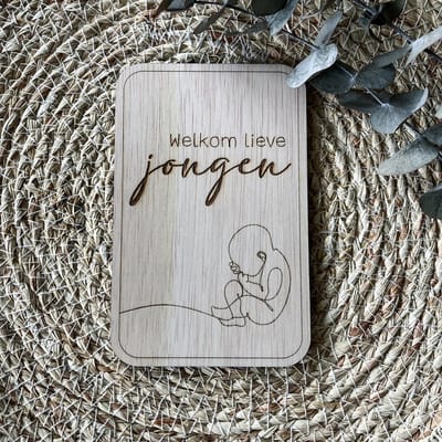 Felicitatiekaart geboorte jongen – welkom lieve jongen