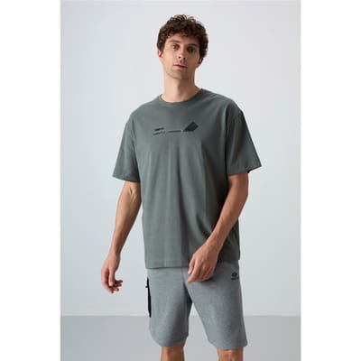 Oversized Katoen-Polyester Crew Neck T-Shirt