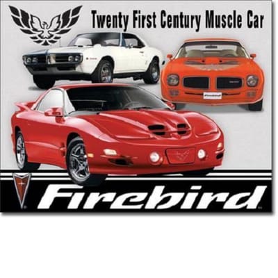 Pontiac Firebird Metalen wandbord 31,5 x 40,5 cm.