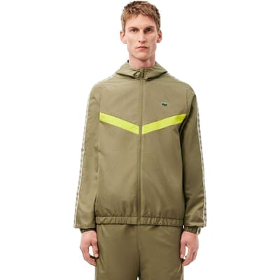 Lacoste Heren-trainingsjas met monogram (Kaki Groen)