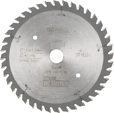 DeWALT Cirkelzaagblad voor Hout | Extreme | Ø 165mm Asgat 20mm 40T - DT1091-QZ