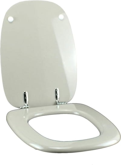 Toiletbril Hout - WC Deksel - Badkamer Vernieuwen - Gecoat Polyester - Vierkant - Grijs