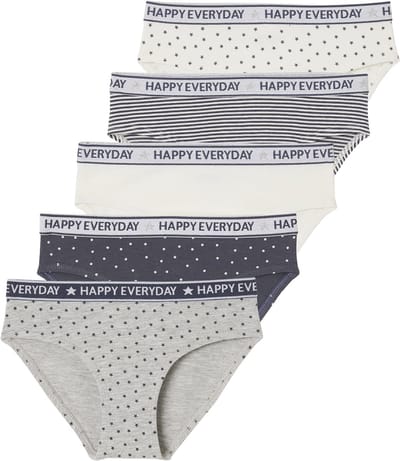 Vertbaudet Set van 5 alledaagse Happy slips voor meisjes