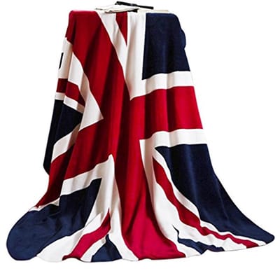 Luxe Fleece Deken met Britse Vlag voor Bed en Bank