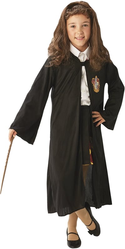 Rubies - Harry Potter Kostuum - Magische Hermelien Met Toverstaf - Meisje - Rood, Geel, Bruin, Zwart - One Size - Carnavalskleding - Verkleedkleding