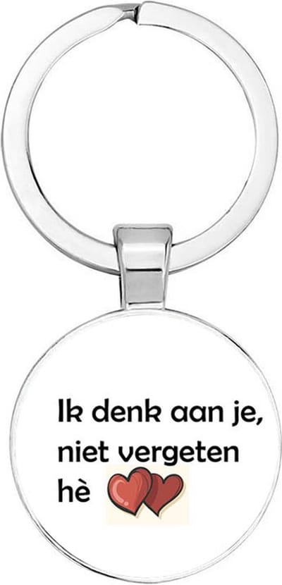 Akyol - Ik denk aan je niet vergeten he Sleutelhanger - liefde - iemand die liefde wilt geven - valentijnsdag - cadeautje voor vriend/vriendin - verjaardagscadeau - cadeau - kado - gift - geschenk - 2,5 x 2,5 CM