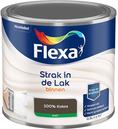 Flexa - Strak In De Lak Binnenlak Mat - 100% Kokos - Mengverf - 500 Ml