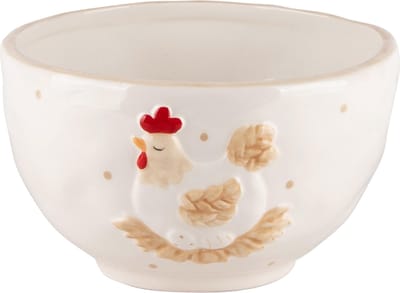 Dekoratief | Bowl m/kipje, naturel, dolomiet, 15x15x9cm | A240492