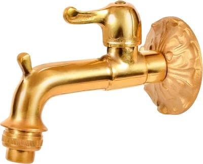 Nostalgie-uitloopventiel 11275, 1/2", messing gepolijst, lange wandafstand, massieve wandrozet