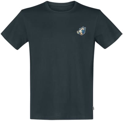 Pokémon - Pixel Snorlax T-Shirt - L - Blauw