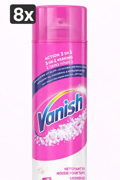 (8x) Vanish Gold Mousse voor Tapijt Vlekkenverwijderaar - 8 x 600 ml