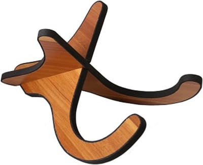 Draagbare en opvouwbare verticale houten standaard voor kleine ukulele, ideaal voor thuis en onderweg