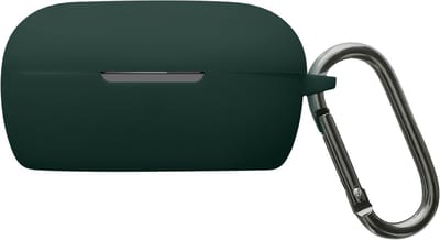 kwmobile cover voor oordopjes case - geschikt voor Bose QuietComfort Earbuds - Trendy beschermhoes draadloze oordopjes in donkergroen