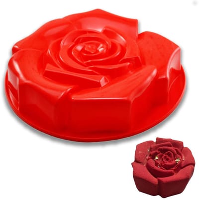 MTTproducts- Siliconen Mal Grote Rozen - 3D Mal - Fondant Mallen - Taartvorm - Flexibel Gebruik - Afmetingen 29x5.8cm