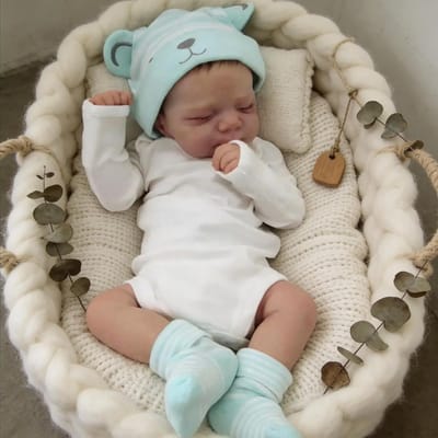 Reborn Baby Pop - Silicone met Haar - Levensechte Babypoppen - Handgemaakt