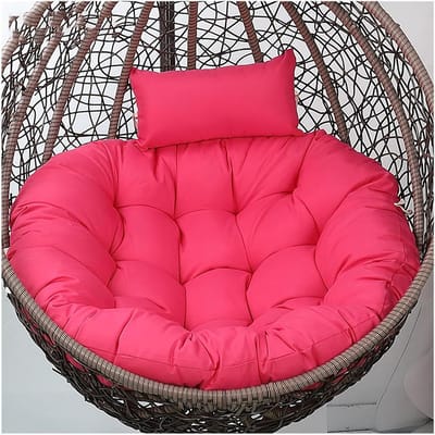 Stoelkussen Set - Hangstoel Kussen - Buiten Ontspannen - Waterdicht UV-bestendig - 120x120cm - Roze