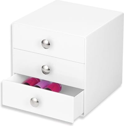 Make-Up Organizer met 3 laden - iDesign Drawers - Kunststof - Organizer voor Make-Up, Cosmetica nagellak opbergen