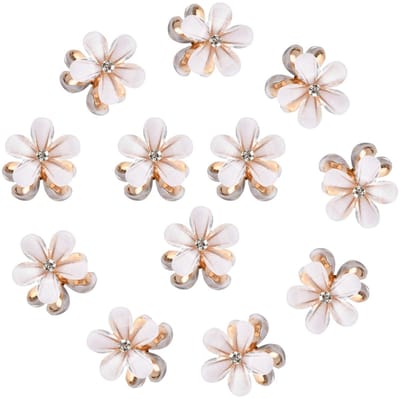 Dailygoods- Haarclips 12 Stuks - Mini Klauwclips - Bloem Motief - Antislip - Haaraccessoires - Duurzaam Materiaal - Haarklemmen