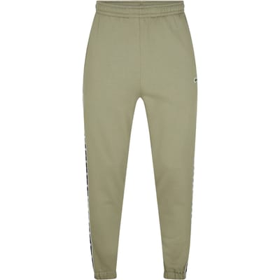 Lacoste Slanke joggingbroek voor heren met streep aan de zijkant (Kaki Groen)