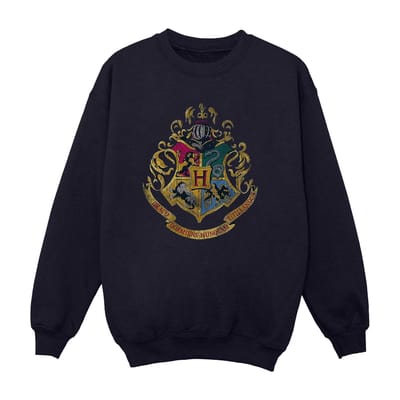 Harry Potter Meisjes Zweinstein Huizen Katoenen Sweatshirt (Marineblauw)