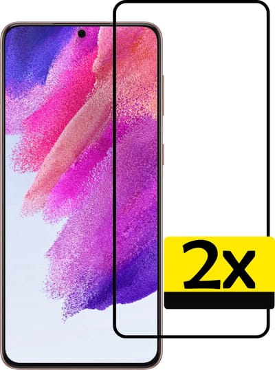 Screenprotector - Geschikt voor Samsung Galaxy S21 FE - 2 Stuks - Full Cover - Beschermglas - Gehard Glas - Tempered Glass - Screen Protector