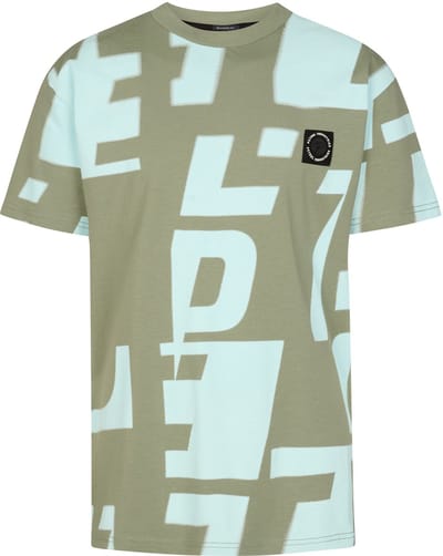 Petrol Industries - Jongens T-shirt met all-over print Montaña - Groen - Maat 104