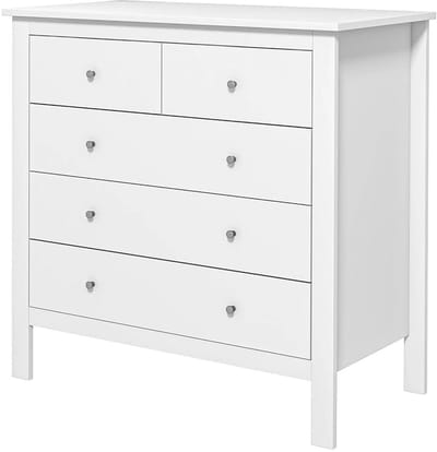 Gutent Ladekast - Dressoir - Geruisloos openen en sluiten - Kantelbeveiliging - 79 x 39,5 x 80,5 cm - Wit