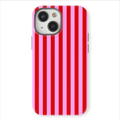 DripCase Gestreept Hoesje geschikt voor iPhone 13 Mini | Backcover met Mag | Stripes Motief | Trendy Case geschikt voor iPhone 13 Mini met Strepen Candy Stripes