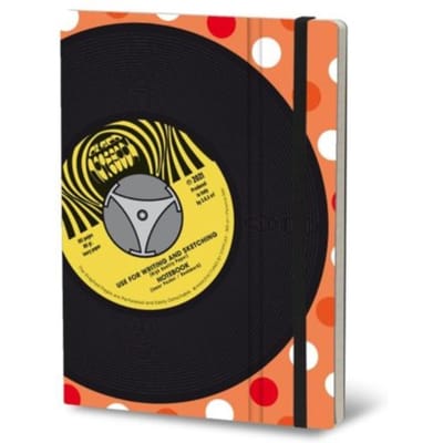 Stifflexible notitieboekje vinyl, 15 x 21 cm, disco