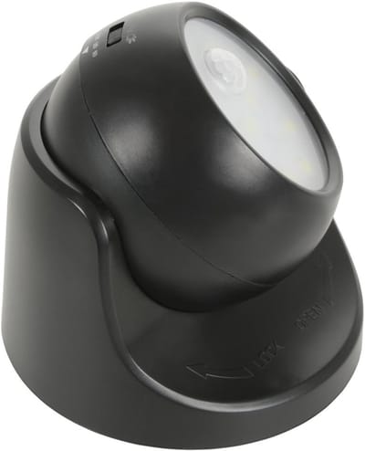 Zwart LED Bewegingsmelder 9x9 cm – Perfect voor Veiligheid en Comfort