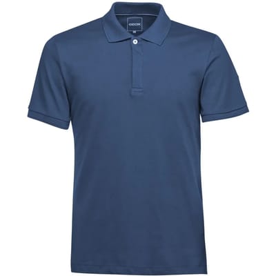 Geox Stretch A Korte Mouw Poloshirt Blauw L Man
