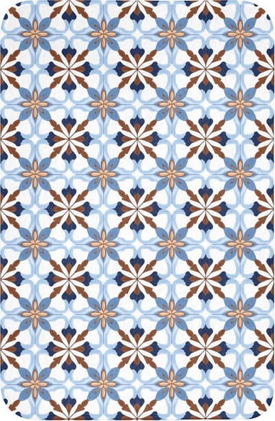 WC mat 40x60 cm - Antislip - Ornament - Tegel - Kleurrijk - Toiletmat - Vloermat - Douchemat - Toilet tapijt - Toiletmatten