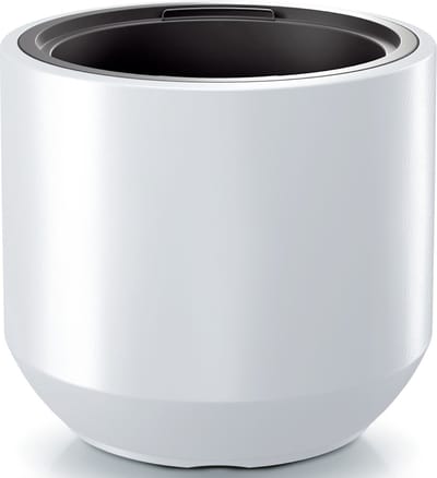 Prosperplast Plantenpot/bloempot Sevilla - buiten/binnen - kunststof - wit - D39 x H35 cm - met binnenpot