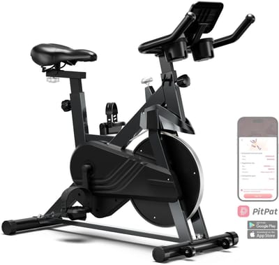 Trendique - Hometrainer - Hometrainer fiets - fiets - fitness - training - maximaal 135 kilo - zwart - verstelbare weerstandsknop