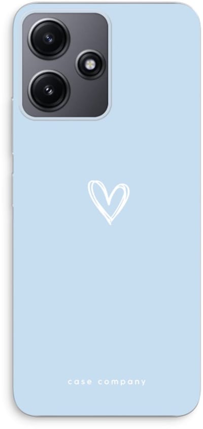Case Company® - Hoesje geschikt voor Xiaomi Redmi 12 hoesje - Klein Hart Blauw - Soft Cover Telefoonhoesje - Bescherming aan alle Kanten en Schermrand
