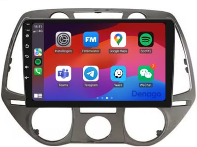 CarPlay autoradio geschikt voor Hyundai i20 (2008 t/m 2014) | 9 inch | Android 13 | Draadloos Apple CarPlay & Android Auto | 2GB + 32GB | QuadCore processor | Denago DNG-A83 | 2025 model | 2008 2009 2010 2011 2012 2013 2014 | Bluetooth & Wifi