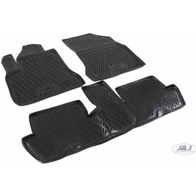 J&;J AUTOMOBILE | Tapis De Sol En Caoutchouc 3D Exclusif Pour Citroën C4 Picasso Grand Picasso 2006-2013 noir