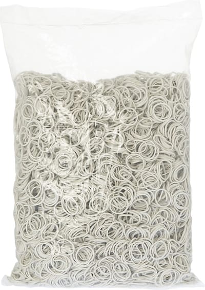 Rubbermagazijn - Elastiekjes - Rubber - Wit - 20x1,5mm - Circa 6600 stuks - Kleine elastiekjes